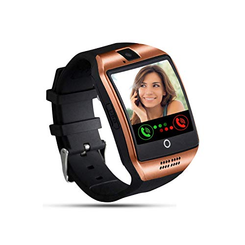 Tipmant Smartwatch mit SIM-Kartensteckplatz kann Anrufe Tätigen und Empfangen, SMS Senden und Empfangen, Smartwatch Telefonieren mit Touchscreen Schrittzähler Kamera Stoppuhr für Damen Herren Kinder