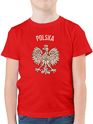 Städte & Länder Kind - Polska Vintage - 152 (12/13 Jahre) - Rot - Polska t-Shirt - F130K - Kinder Tshirts und T-Shirt für Jungen