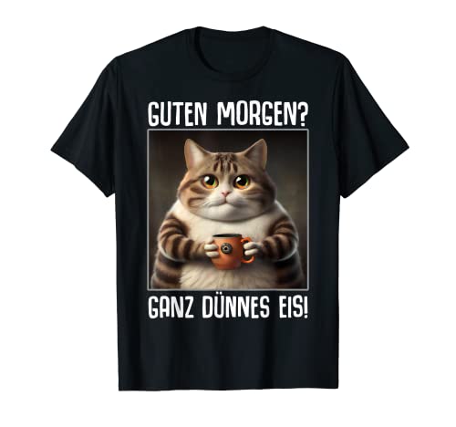 Kaffee Morgenmuffel Mitarbeiter Spruch Lustig Katze Geschenk T-Shirt