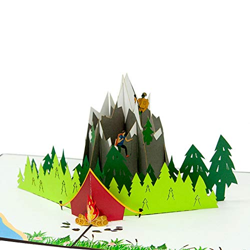 Favour Pop Up® - 3D Glückwunschkarte. Ein filigranes Kunstwerk, dass beim Öffnen mit einer liebevoll gestalteten Gebirgs-Szene überrascht. 13x18cm TF123