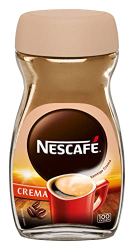 NESCAFÉ CLASSIC Crema, löslicher Bohnenkaffee aus mitteldunkel gerösteten Kaffeebohnen, kräftiger Instant-Kaffee mit samtiger Crema, koffeinhaltig, 1er Pack (1 x 200g)