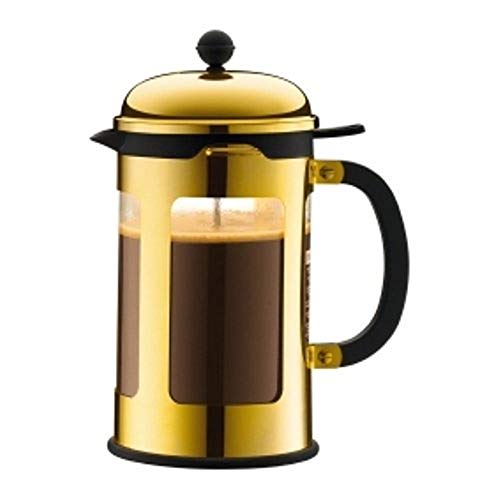 Bodum Chambord11173 – 17 Chambord Kaffeebereiter mit Ausgießer 1,5 l vergoldet
