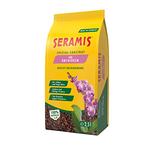 Seramis Spezial-Substrat für Orchideen, 2,5 l – Orchideensubstrat mit Tongranulat und Pinienrinde zur idealen Sauerstoff- und Nährstoffversorgung