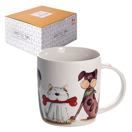 SPOTTED DOG GIFT COMPANY - Kaffeetassen mit Hunde-Motiv - Kaffeebecher aus Keramik - Geschenk für Hundebesitzer und Hundeliebhaber