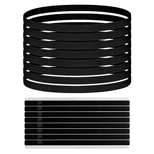 CZ Store Elastisches Kopfband - 8er-Pack Weiches Gewebe, rutschfestes Silikon, dehnbar bis zu 70 cm - Haarband, Fitness-Accessoires für Männer & Frauen