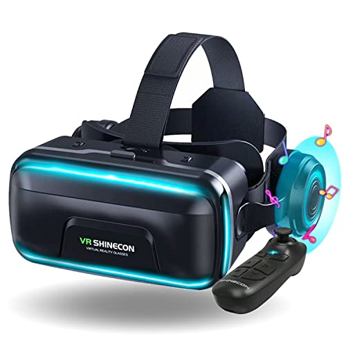 VR Brille für Handy ,VR Headset Virtual Reality 3D Brille mit Bluetooth Fernbedienung Erleben Spiele für Android/iOS 4,7-7,2 Zoll Handys Kinder Erwachsene Geschenk 2022 New