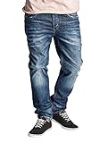 Cipo & Baxx Herren Jeanshose Basic Regular Fit Vintage Denim Jeans Hose Blau W30 L32
