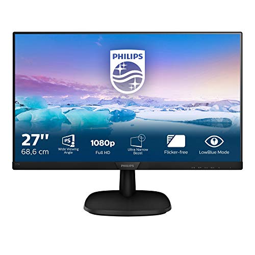 Philips 273V7QDAB - 27 Zoll FHD Monitor (1920x1080, 75 Hz, VGA, DVI, HDMI) schwarz