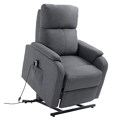 CARO-Möbel Fernsehsessel Retire Relaxsessel Ruhe TV Sessel mit elektrischer Liege- und Aufstehfunktion in grau