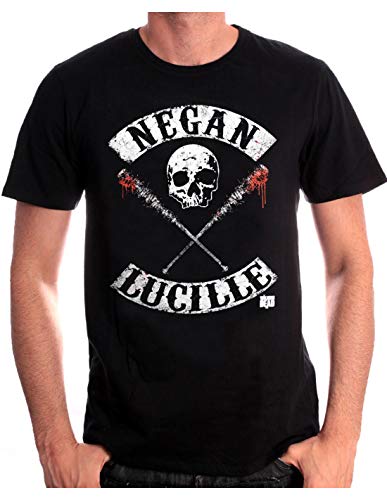 Walking dead Herren T-Shirt Negan Lucille Rockers, Schwarz, L