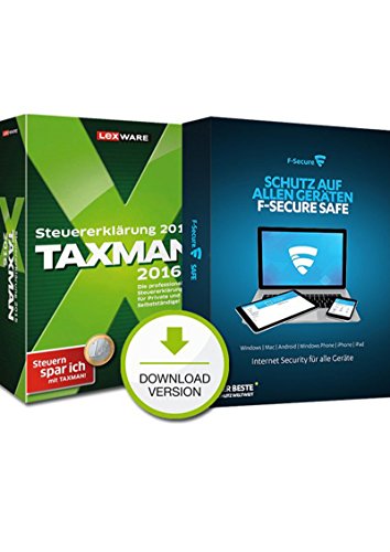Taxman 2016 inkl. F-Secure SAFE 1 Jahr 1 Gerät [PC Download]