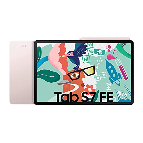 Samsung Galaxy Tab S7 FE, 12,4 Zoll, 64 GB interner Speicher, 4 GB RAM, Wi-Fi, Android Tablet inklusive S pen, Mystic Pink