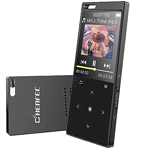 CCHKFEI Bluetooth MP3 Player 32GB, Musik MP3 Player mit Bluetooth Touch-Taste 1,8 Zoll-Bildschirm integrierter Lautsprecher UKW-Radio MP3 Player für Sprachrekorder