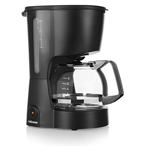 Tristar Kaffeemaschine mit 600 ML Fassungsvermögen - ideal für Campings geeignet [für bis zu 6 Tassen, mit automatischer Abschaltfunktion und Wasserstandsanzeige], CM-1246, Schwarz