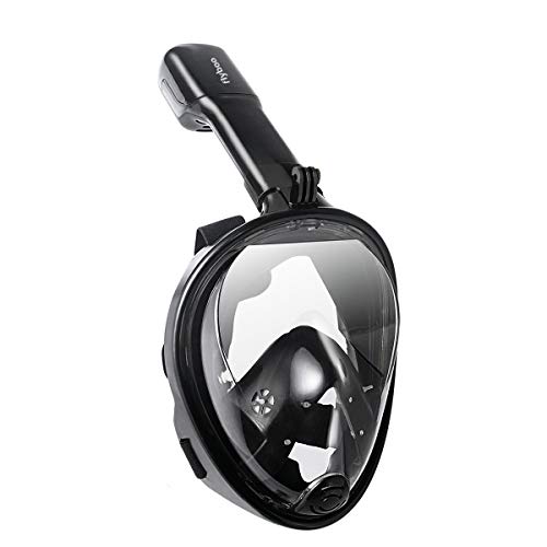 Flyboo Tauchmaske Schnorchelmaske Vollmaske,180-Grad-Sicht Tauchmasken mit Panorama-Vollgesichtsdesign,Sportkameras Kompatible Taucherbrille für Erwachsene und Kinder