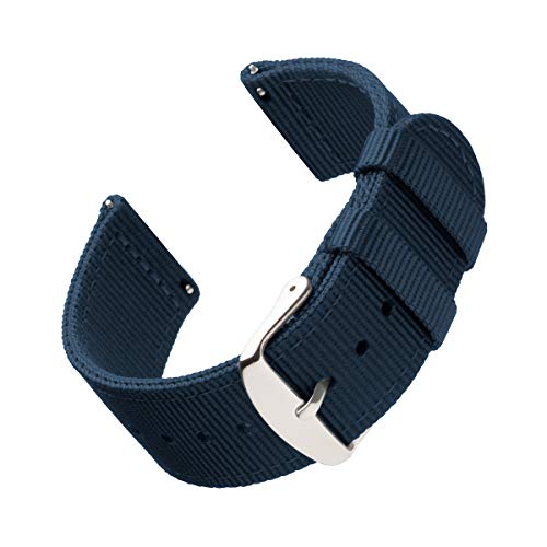 Archer Watch Straps - Premium-Uhrenarmbänder aus Nylon mit Schnellverschluss (Navy Blau, 22mm)