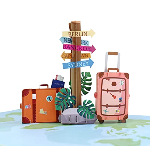 MOKIO® Pop-Up Reisegutschein – 3D Gutscheinkarte zum Urlaub, Geburtstag oder Abschied – Geldgeschenk für Urlaubsgeld, Geschenkkarte zur Reise, Urlaubsgutschein