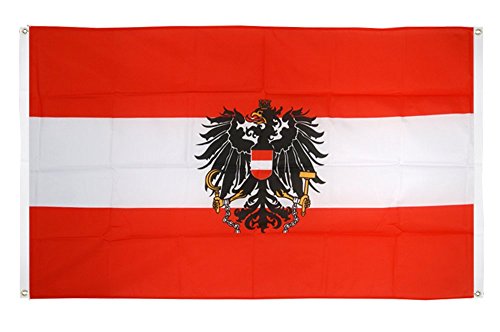 Flaggenfritze® Balkonflagge Österreich mit Adler