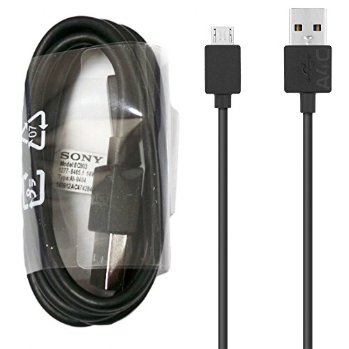 Sony EC803 Micro-USB-Datenkabel für Xperia X XA X Performance Z5 M4 M5 Z4 Z3 Z2 Compact Premium und andere Sony Xperia Micro-USB-Anschlüsse, schwarz (keine Einzelhandelsverpackung)