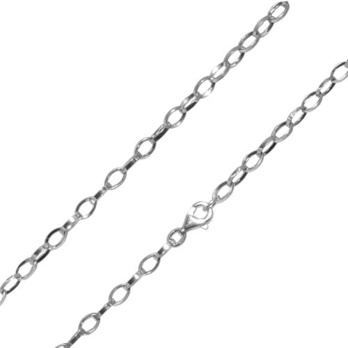 MELINA Halskette Rollo rhod. 4,2 mm 45cm Silber 925