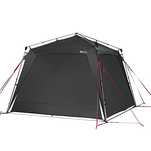 qeedo Quick Space Camping Pavillon (3x3m) mit UV-Schutz (UV80) & Dark-Coating - windstabil, schneller Aufbau, 8 Personen - Set
