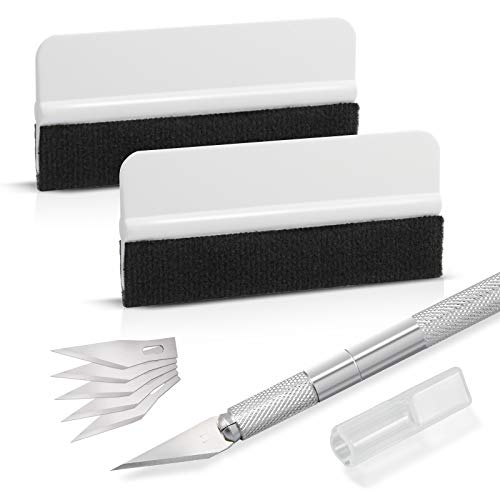 Ehdis Vinylfolie-Installations-Applikator-Kits: Mini Soft Wrapping Tint Rakel Set, Folierungs-Werkzeug-Set mit Präzisionsmesser und Folienrakel