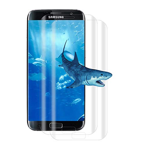 [2 Stück] Panzerglas Schutzfolie für Samsung Galaxy S7 Edge, [3D Vollbild-Abdeckung] 9H Härte, Anti-Bläschen, HD Clear, Anti-Fingerabdruck, Panzerglasfolie für Samsung S7 Edge - Transparent