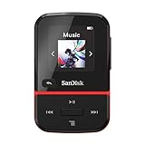 SanDisk Clip Sport Go MP3 Player 32 GB (UKW- Radio, iTunes, 8.000 Musiktitel, LED-Anzeige, Diktiergerät, bis zu 18 Std. Akkulaufzeit) Rot