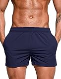 Ychnaim Herren Trainings-Shorts 5' leichte sportliche Shorts Schnelltrocknend Color Navy blau Size XL