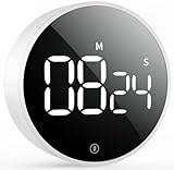 VOCOO Digitaler Küchentimer - Magnetischer Countdown Timer mit 3 Lautstärkestufen, Eieruhr mit großem LED-Bildschirm für Heim Fitness Klassenzimmer(einschließlich Batterien)