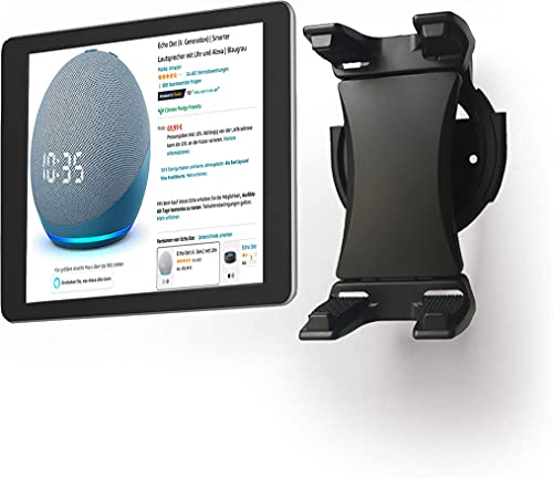 WINOK Tablet-Wandhalterung, 360° drehbar Küchenwandhalterung für Smartphones und Tablets 4.7-12.9 Zoll, passend für Küche, Bad, Schlafzimmer, Lesezimmer