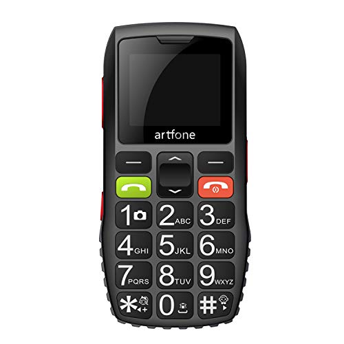 artfone C1 Seniorenhandy ohne Vertrag | Dual SIM Handy mit Notruftaste | Rentner Handy große Tasten | 2G GSM Handy | Großtastenhandy mit Ladegerät und Kamera|1400 mAh Akku Lange Standby-Zeit