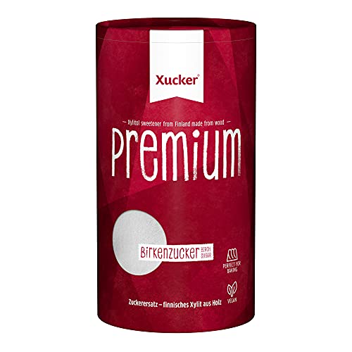 Xucker Premium aus Xylit Birkenzucker - Kalorienreduzierter Zuckerersatz I Vegane & zahnfreundliche Kristallzucker Alternative zum Kochen & Backen zuckerfrei (1 kg)