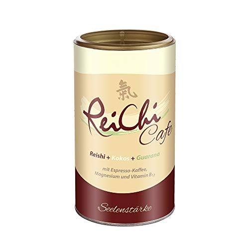ReiChi Cafe I 180 g, 36 Tassen I exotischer Kaffee-Genuss I Reishi-Pilz, Ginseng & Kokos I Koffein aus Guarana und Kaffee I Magnesium + B12 I Nerven, weniger Müdigkeit¹ I vegan, ohne Zusatzstoffe
