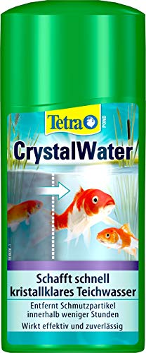 Tetra Pond CrystalWater - Wasserklärer gegen Trübungen für kristallklares Wasser im Gartenteich, 500 ml Flasche