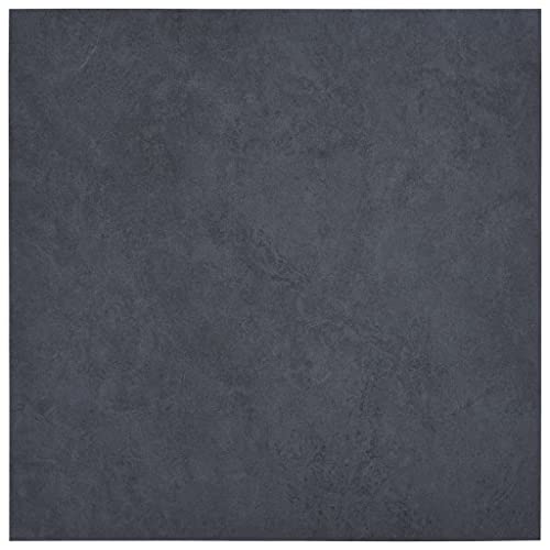 vidaXL Laminat Dielen Selbstklebend Schimmelbeständig Antiallergen Bodenbelag Vinylboden Fußboden Designboden 5,11m² PVC Schwarzer Marmor