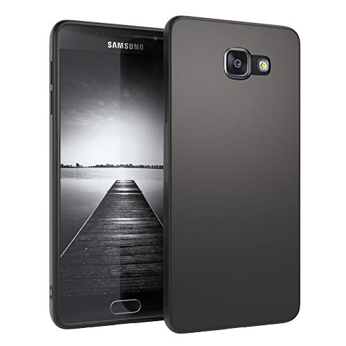 EAZY CASE Handyhülle Silikon mit Kameraschutz kompatibel mit Samsung Galaxy A5 (2016) in schwarz matt, Ultra dünn, Slimcover, Silikonhülle, Hülle, Softcase, Backcover