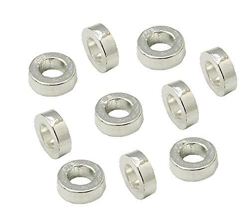 Perlin - Metallperlen Tibet Silber Zwischenteile Ring Perlen Metall Spacer Schmuckteile 6mm 80stk Rondell F240 X2