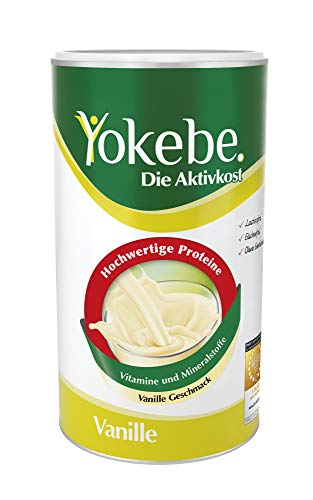 Yokebe. Die Aktivkost - Vanille - Diätshake zur Gewichtsabnahme - glutenfrei, laktosefrei und vegetarisch - Diät-Drink mit Proteinen (500 g = 12 Portionen)