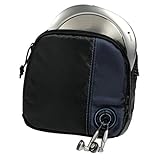 Hama CD-Player-Tasche für Discman und 3 CDs (mit Kabelausgang und Gürtelschlaufe) schwarz/blau