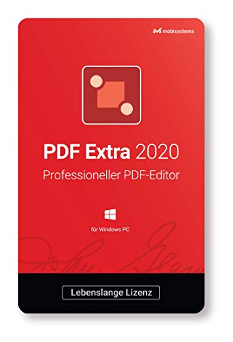 PDF Extra 2020 – PDF Professional Compatible PDF Editor –– Bearbeiten, Schützen, Kommentieren, Ausfüllen und Unterzeichnen von PDFs - 1 PC/ 1 Benutzer / Lebenszeit-Lizenz