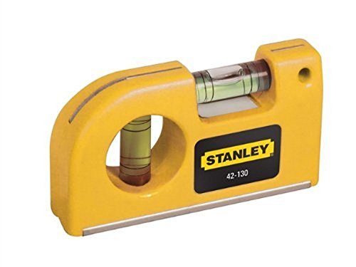 Stanley Taschen-Wasserwaage (magnetisch, horizontale / vertikale Libellen, Kunststoffgehäuse) 0-42-130