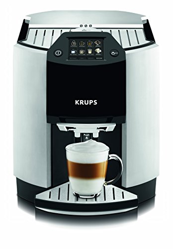 Krups EA9010 Kaffee-Vollautomat One-Touch-Funktion (1,7 L, 15 bar, Touchscreen-Display, Milchbehälter) silber