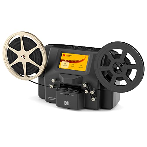 Kodak REELS & Super 8 Films Digitizer Converter mit 5-Zoll-Bildschirm, Scanner konvertiert Filme in Digitale MP4-Dateien auf SD-Karte, Schwarz