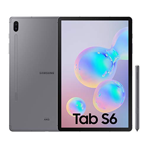 Samsung Galaxy Tab S6 10,5 'Tablet (256 GB, S-Stift im Lieferumfang enthalten, Samoled-Bildschirm, WLAN) Grau [Spanische Version]