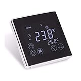 Digital Thermostat-Regler inkl. externem Bodensensor Touchscreen schwarz Temperaturregler Raumthermostat für alle 230V Produkte