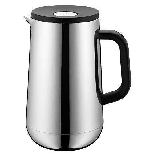 WMF Isolierkanne Thermoskanne IMPULSE Cromargan Edelstahl 1,0l für Tee oder Kaffee Druckverschluss hält Getränke 24h kalt & warm