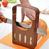 Brotschneidemaschine, Brotschneide Manuell Loaf Slicer Toast Schneideanleitung Brot Toast Slicer Cutter mit 4 verschiedene Dicke Sandwich Maker Toast Schneidemaschine