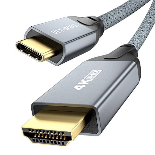 USB C auf HDMI Kabel, Unterstützung Thunderbolt 4 zu HDMI 4K@60Hz 2K@120Hz 144Hz 60Hz für Thunderbolt 3, USB4, iPad Pro Air Samsung S22 S21, Galaxy Tab, MacBook M1 M2, TV, Laptop, Tablet, Handy (2M)