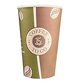 1-PACK Kaffeebecher Premium,'Coffee to go', Pappe beschichtet, 16oz, 400 ml, 100 Stück